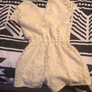 cream jumpsuit ( shorts) not pants